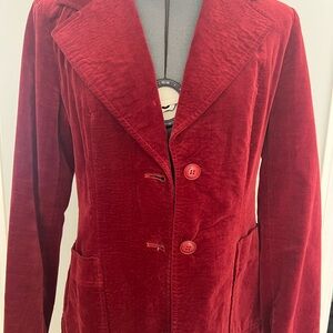 Vintage Women's Red Velvet Jacket